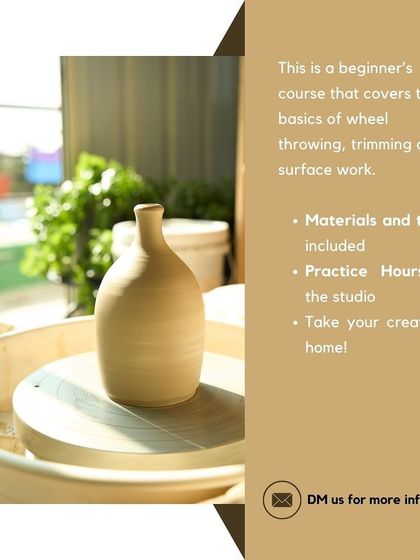 Opening registrations for our Aug-Sep weekend Potter's Wheel batch for beginners. This course is designed to make you independent in your practice.