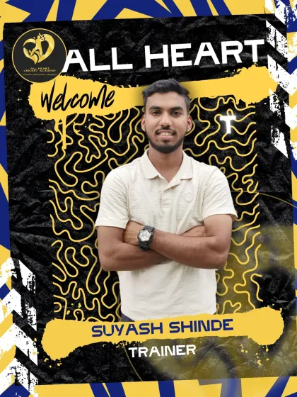 Trainer Suyash Shinde focuses on detail and discipline. With a solid background in S&C, he helps players move better, recover faster, and train smarter.