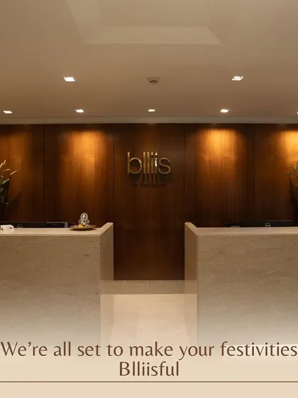 Our reception desk, where your luxury experience begins. We are always ready to make your visit a Blliis-ful one.