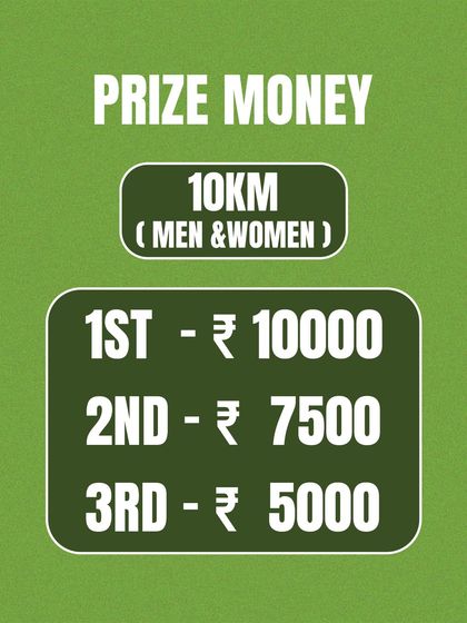 Here are the prize money details for the 10KM race for both men and women.