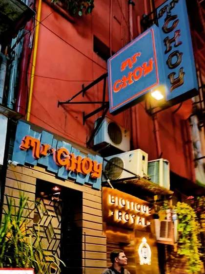 A throwback to one of our foundational projects in Khan Market. The facade design for Mr. Choy was about creating a distinct and inviting street presence that captures the restaurant's unique bohemian vibe.