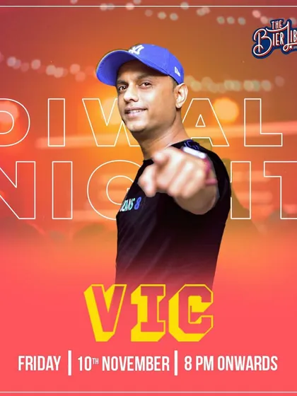 The poster for my special Diwali Night at The Bier Library. I created a custom audio-visual set just for the festival of lights.