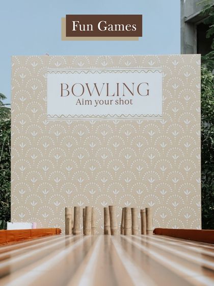 A custom bowling alley for some friendly competition. We can design and set up various game zones to keep guests of all ages entertained throughout the festivities.