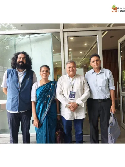 Networking with other NGOs and corporate leaders at the conclave. Building a strong network is essential for creating large-scale, collaborative environmental projects.