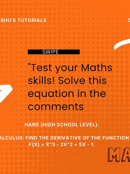 To challenge our high school students, we post math problems like this calculus question. It's a great way for them to test their skills and engage with complex topics they are learning for their exams.