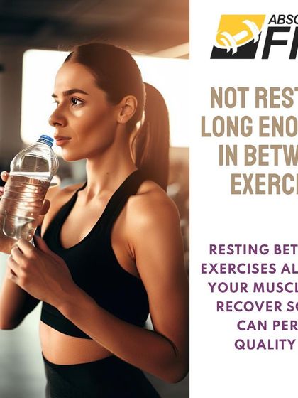 Don't skip your rest. Resting between exercises is vital for muscle recovery, allowing you to perform quality reps in your next set and get the most out of your workout.