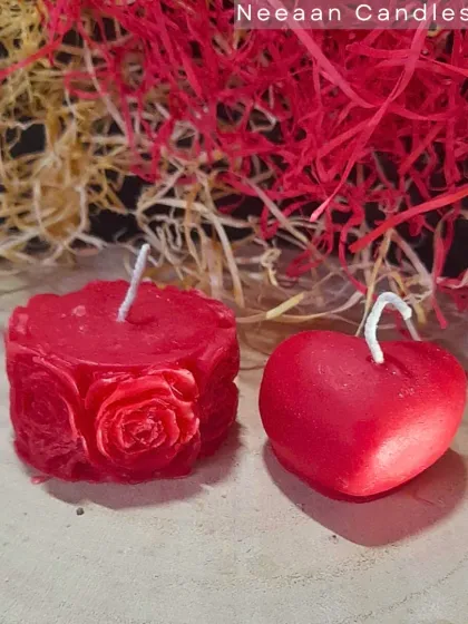 This Raksha Bandhan, skip the ordinary and gift something handcrafted with love. This set of a rose-carved candle and a heart-shaped candle is what your sibling will adore.