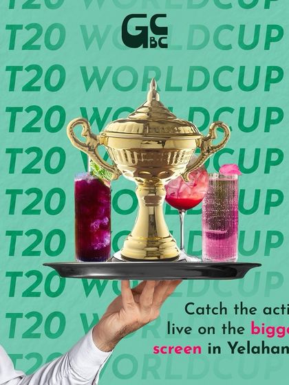 The T20 World Cup is a big deal here. I make sure you have the best seat in the house with the biggest screen in Yelahanka to catch all the live action.