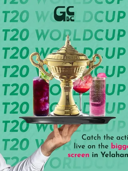 The T20 World Cup is a big deal here. I make sure you have the best seat in the house with the biggest screen in Yelahanka to catch all the live action.