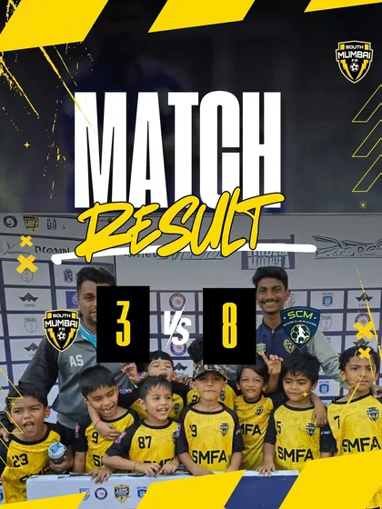 A match result graphic from a U7 game. Even when the score is tough, the experience is a lesson in resilience.