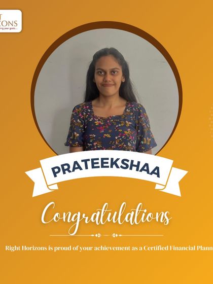 Congratulations to our team member, Prateekshaa, for successfully clearing the Certified Financial Planner (CFP) exam. This achievement reflects her dedication and our firm's commitment to professional excellence.