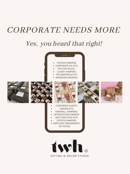 Here’s a quick overview of the corporate services I offer. From festive hampers and PR kits to employee appreciation and onboarding gifts, my studio is a one-stop-shop for all your corporate gifting and event needs.