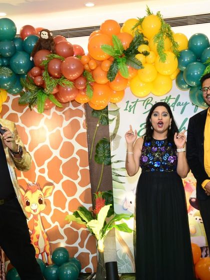 Another shot from a birthday party I hosted. The jungle-themed decor was fantastic, and I had a great time engaging with the guests and celebrating the special day.