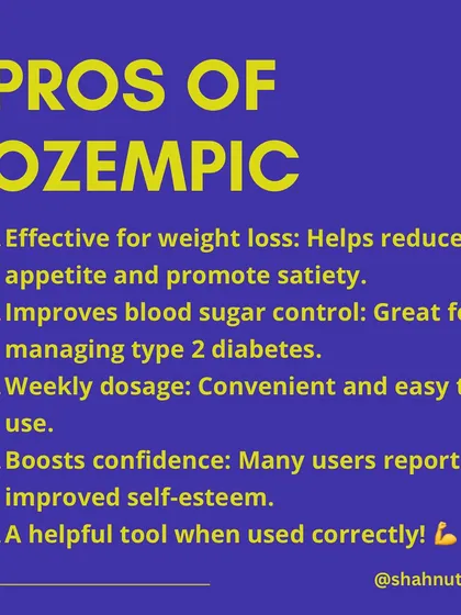 The pros of Ozempic include effective weight loss, improved blood sugar control, and a convenient weekly dosage. For many users, it can be a helpful tool that boosts confidence when used correctly under medical supervision.