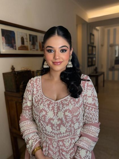 A closer look at the dewy finish. The skin looks healthy, hydrated, and luminous.