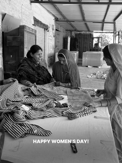 Happy Women's Day from our tailoring unit, where women work together, transforming fabric into beautiful garments and building a supportive community.