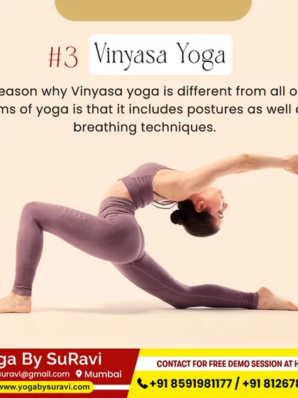 Vinyasa Yoga is unique because it combines postures with breathing techniques, creating a dynamic and flowing practice.