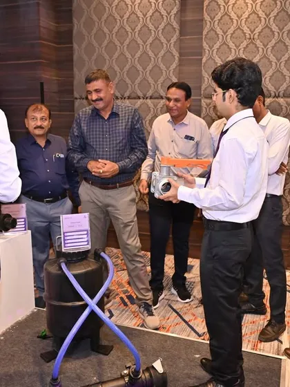 Our experts providing a hands-on demonstration of a filtration product to senior members of the agricultural community during our 'Udgosh 2.0' dealer meet.