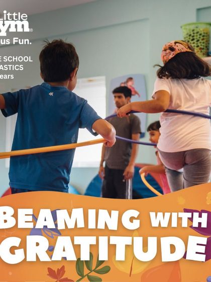 Our grade school gymnasts are beaming with gratitude as they learn new skills. Activities like hula hooping and balancing help them learn about safe risk-taking in a supportive group environment.