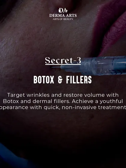 An introduction to one of our anti-aging secrets: Botox and Fillers. These quick, non-invasive treatments target wrinkles and restore volume for a youthful look.
