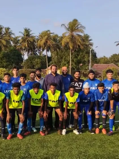 Our team in Goa for a national-level tournament. We travel to compete against different teams across the country, giving my players exposure and the experience of playing away from home.