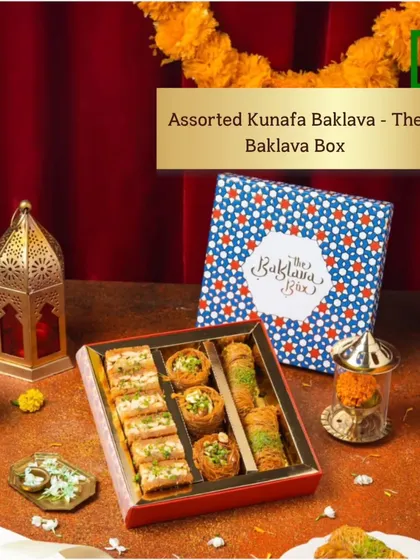 This is not your average wedding gift. My Assorted Kunafa Baklava box combines authentic Middle Eastern flavors with beautiful, festive packaging. It's a sophisticated and delicious choice for wedding favors, in-room guest hampers, or a standout gift for the happy couple.