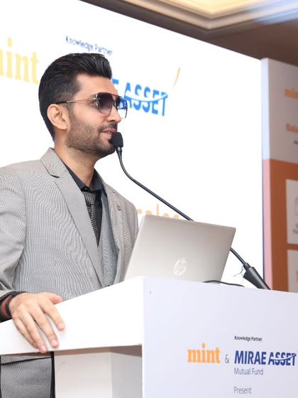 A focused shot from the podium at the Mirae Asset event. I am always prepared and composed, ready to handle any situation to keep the event running smoothly.