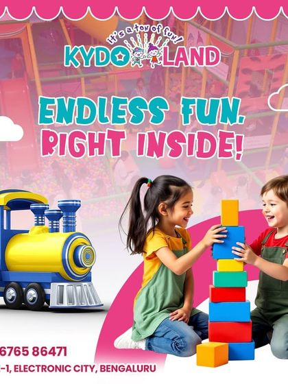 At my camp, there's endless fun waiting inside. Kids can build towering structures with colorful blocks or take a ride on our toy train, engaging in cooperative and imaginative play.