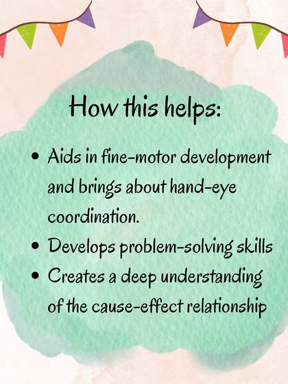 An infographic for "Bubble Soup," a fun sensorial activity. Whisking soap and water to create bubbles and finding hidden objects develops the pincer grip and an understanding of cause and effect.