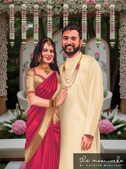 Rachita Burjupati - Custom Portraits & Illustrations Illustrated Wedding Invitations photo 6
