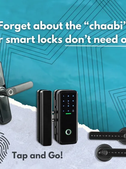 Forget about the "chaabi". Our range of smart locks doesn't need one. With fingerprint access and other keyless methods, you can just tap and go, enjoying effortless and secure entry to your home.