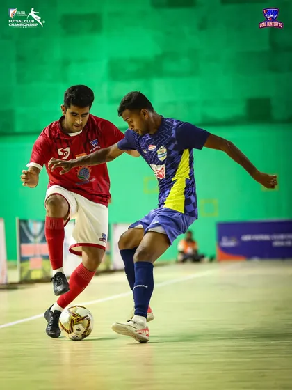 A tough tackle in the final match. We fight for every ball, every inch of the court.