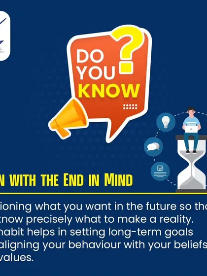 Begin with the End in Mind for Clearer Goals. This is a core habit of highly effective people. By envisioning your desired future, you can align your daily actions with your long-term goals and values. I help you define your "end" to give your work purpose.