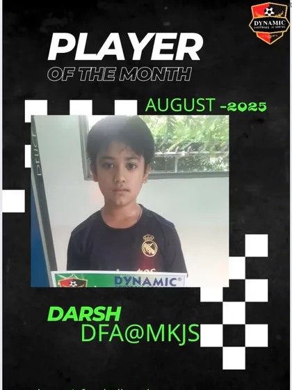 Well done to Darsh, our Player of the Month. The rock at the back, his fearless defending and commanding presence give the team a solid foundation.