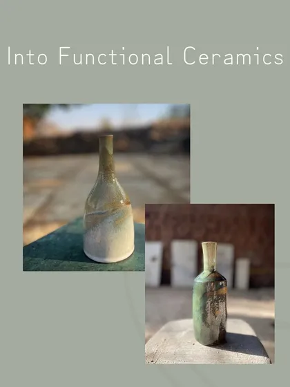 An informational graphic showing some of our functional ceramic vases. We love creating pieces that are both beautiful and useful.