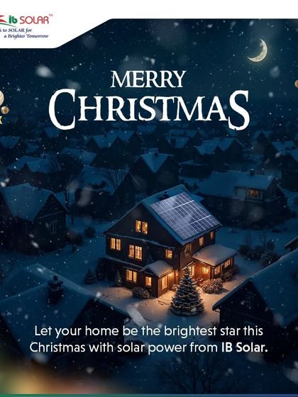 Let your home be the brightest star this Christmas with clean, reliable solar power from IB Solar. We wish you a season of joy, love, and light. Merry Christmas.