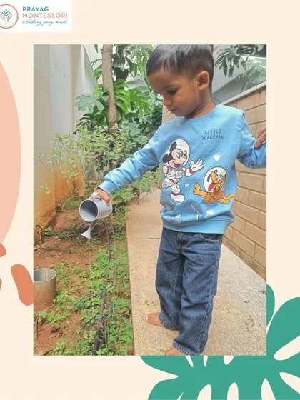 We believe in connecting with nature. A child watering plants learns about responsibility, cause and effect, and how to care for living things. These small tasks build a big sense of purpose.