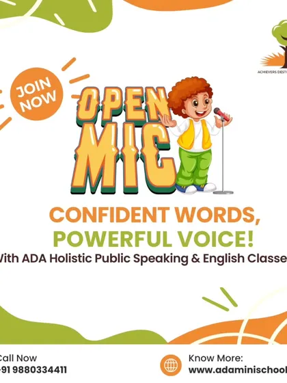 It's not just about speaking, it's about finding your voice. Our Holistic Public Speaking and English classes are designed to build fluency and stage presence in a supportive environment. We use fun formats like Open Mic sessions to help every child share their ideas powerfully.