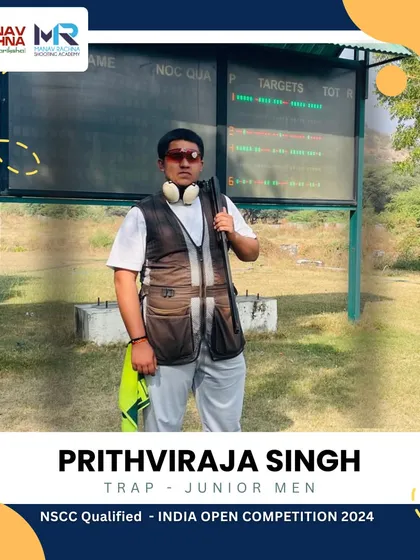 Our shooter Prithviraja Singh, who qualified for the National Championships after a strong performance in the Trap Junior Men category at the India Open Shooting Championship in Jaipur.