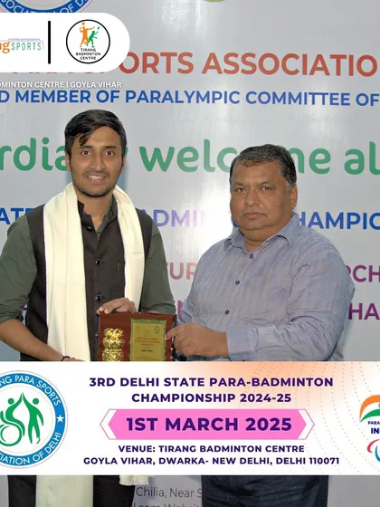 A moment of recognition for one of the key figures behind the para-sports movement in Delhi.