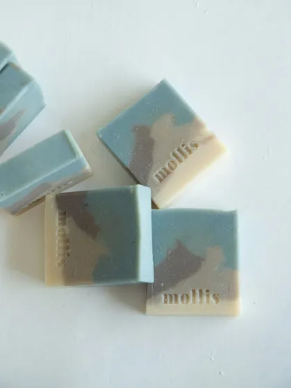 The 'Rain Veil' bars have a beautiful, abstract design reminiscent of a misty landscape.