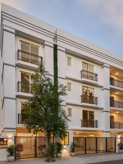 A duplicate image of the Panthera Westwind apartment building in Indiranagar.