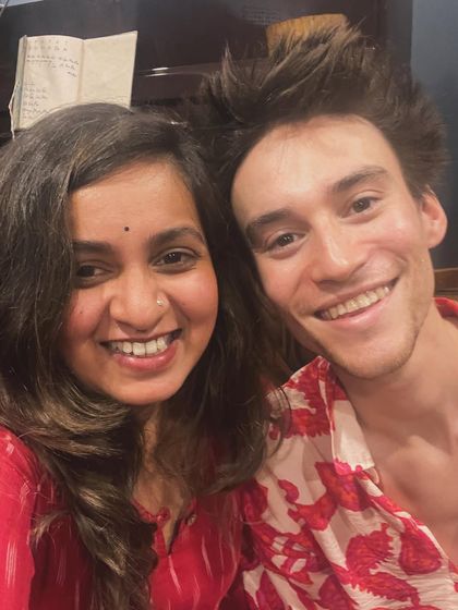 A happy selfie with Jacob Collier after our musical exchange in Bengaluru. It's moments like these, connecting with artists I admire, that make this journey so special.
