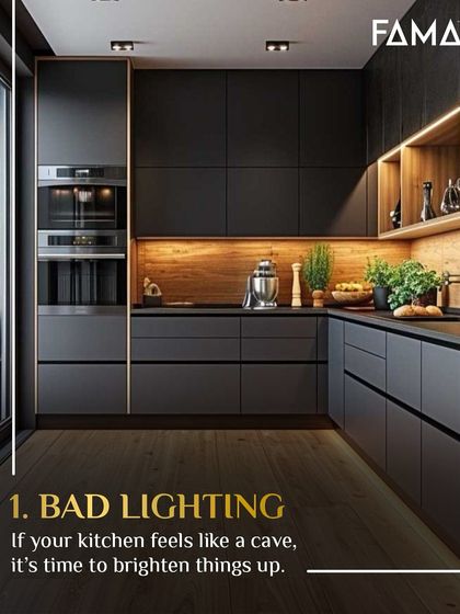 Is your kitchen giving you stress? Sign 1: Bad lighting. If your kitchen feels like a cave, it is time to brighten things up with a layered lighting plan that includes ambient, task, and accent lights.