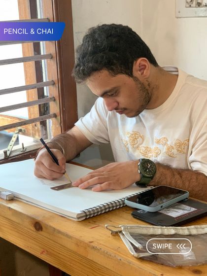 Wednesdays are for progress, not perfection. This student is taking his time with a perspective drawing, embodying our core philosophy.