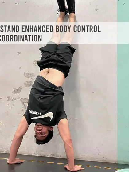 Mastering a handstand requires enhanced body control and coordination. We teach the progressions safely, starting against a wall to build confidence and strength.