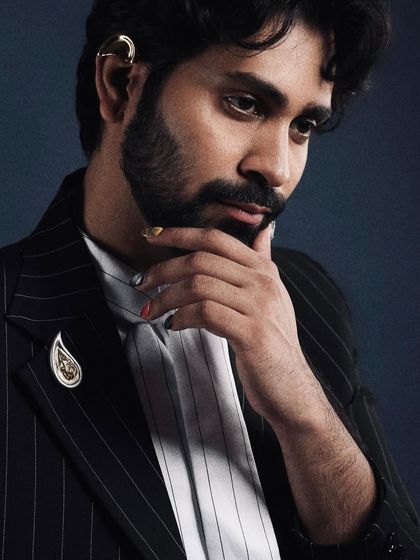 A custom press-on set for the super talented Ankush Bahuguna for the Elle Beauty Awards. This look proves that nail art is for everyone, and I love creating designs that break the mold.