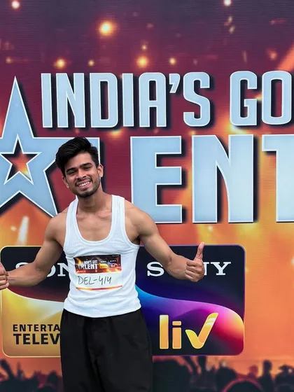 A solo shot of me at the India's Got Talent auditions. As a mentor, I am there with my students at every step, from practice to performance.