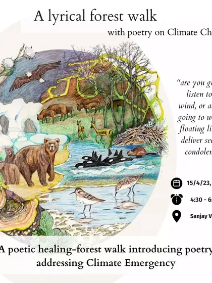 "Are you going to listen to the wind, or are you going to wait for floating lilies to deliver seeds of condolences?" This powerful question frames our walk on climate change, a humble doorway to learning through eco-poetry.