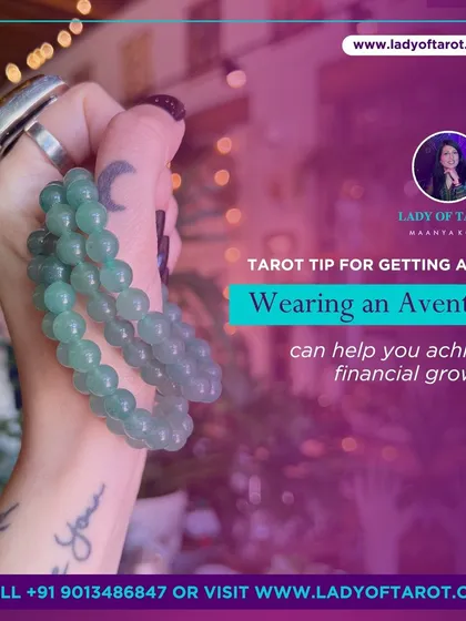 Here's a tarot tip for financial growth. Wearing an Aventurine crystal can help you attract opportunities and achieve financial growth. This stone is known as the "Stone of Opportunity" and is perfect for manifesting prosperity.
